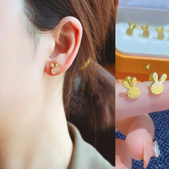 Anting Tulang Telinga Kelinci Hoki – Titanium Steel Gaya Korea, Lucu & Anti Kusam Bisa Grosir