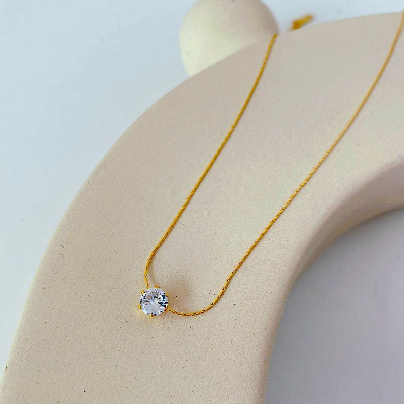 Kalung Titanium Wanita Permata Nagita Terbaru Viral 2025 Anti Karat Dan Tidak Luntur - 我的商店