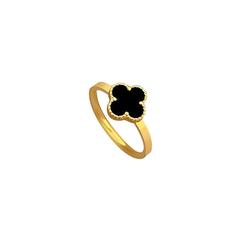 Cincin Wanita Four-Leaf Clover – Desain Elegan Minimalis, Gaya Trendi & Mewah perhiasandirect