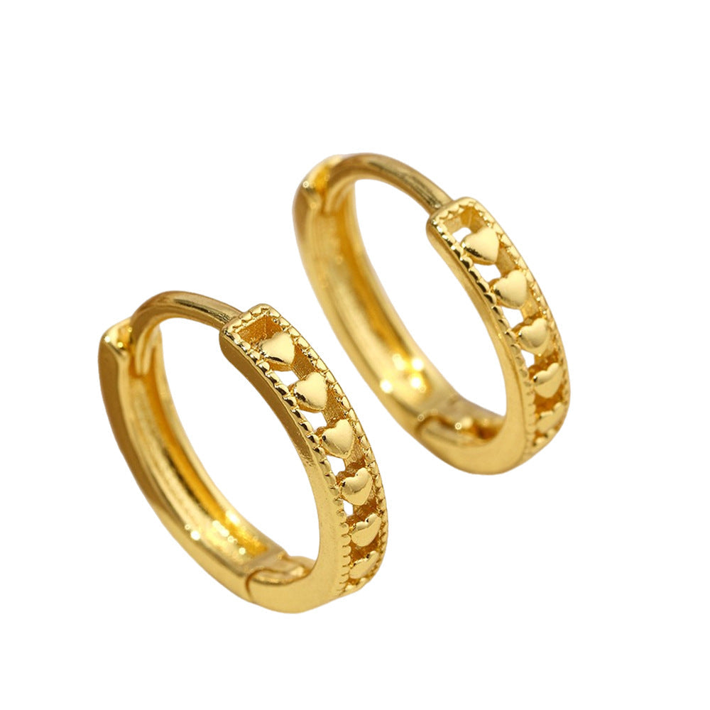 Anting Cincin Love Berlapis Emas Gaya Simple Elegan perhiasandirect