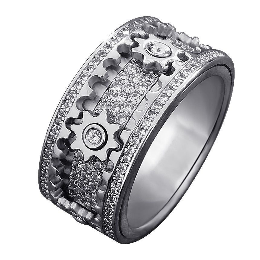Cincin Gear Berputar Unik – Model Couple, Cincin Hoki & Anti Stres perhiasandirect