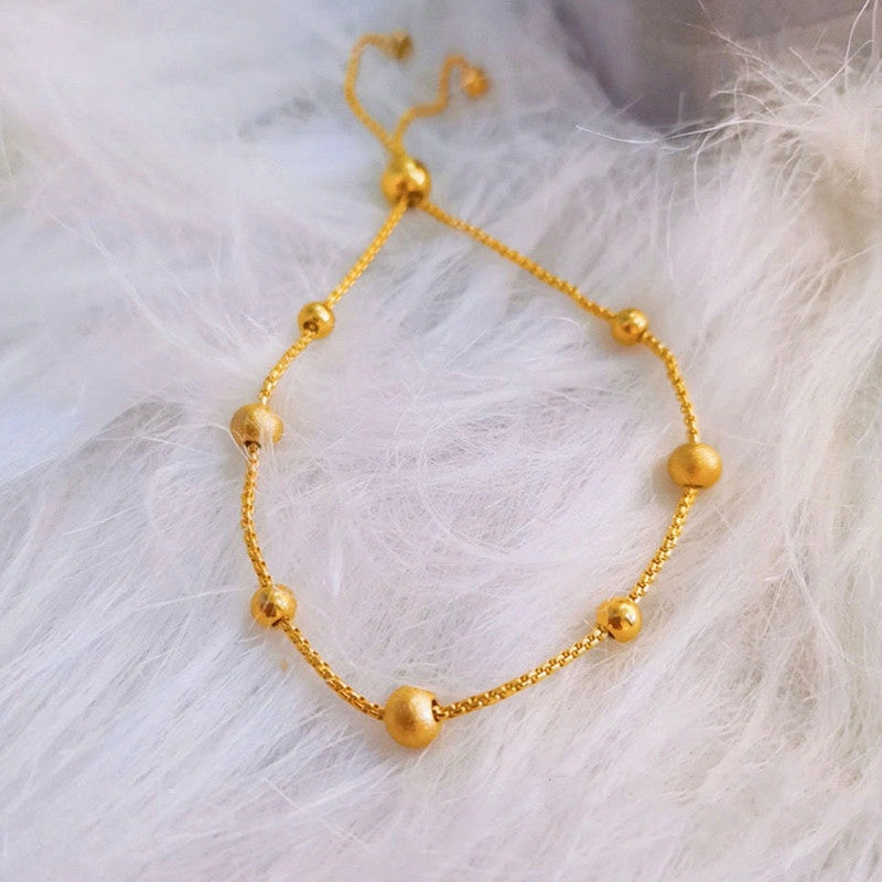 Grosir Gelang Manik Emas untuk Wanita – Desain Sederhana, Anti Karat, Elegan - 我的商店