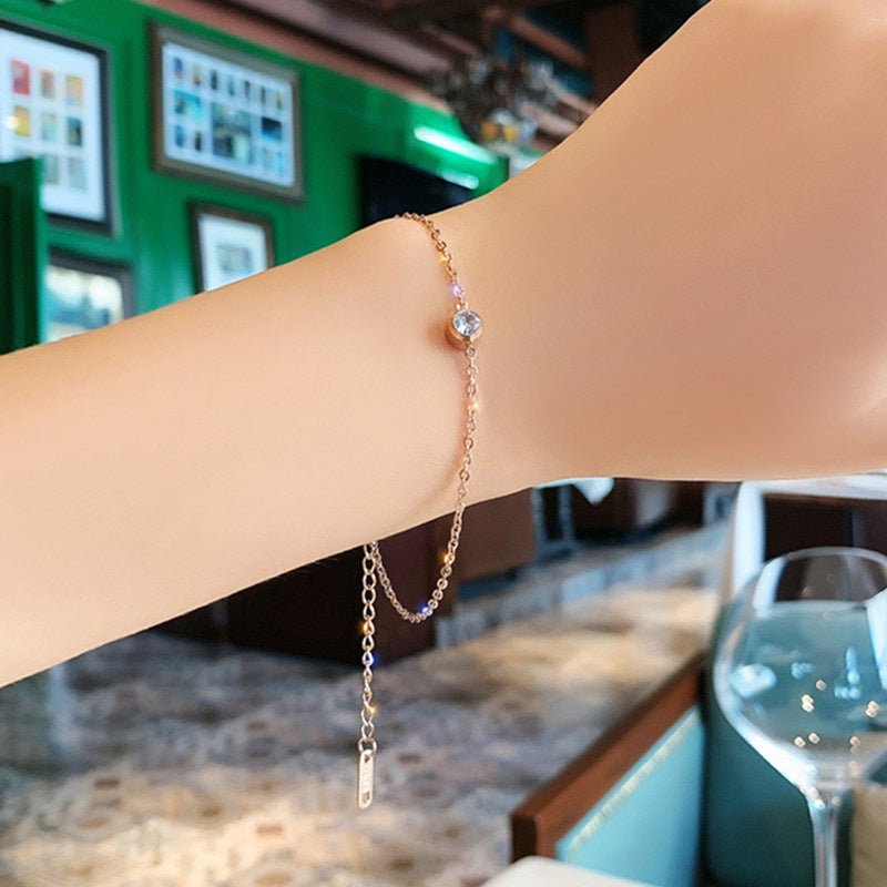 Gelang Pasangan Berlian - Stainless Steel Lapis Emas, Tidak Kusam, Elegan & Cocok untuk Setiap Acara! - 我的商店