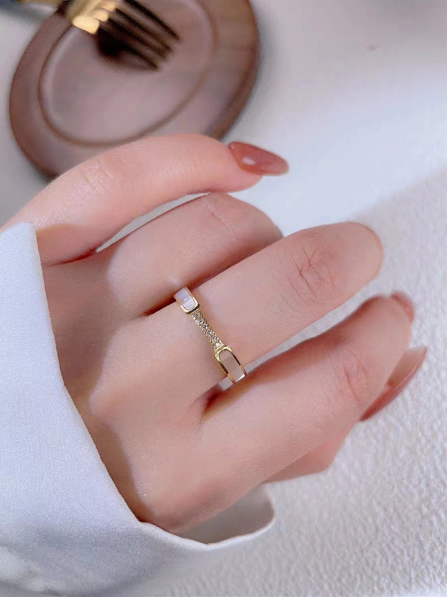 Grosir Cincin Berlian Kerang untuk Wanita – Cincin Emas, Anti Karat & Hipoalergenik, Aksesoris Perhiasan - 我的商店