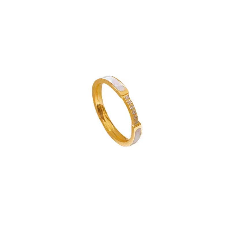 Grosir Cincin Berlian Kerang untuk Wanita – Cincin Emas, Anti Karat & Hipoalergenik, Aksesoris Perhiasan - 我的商店