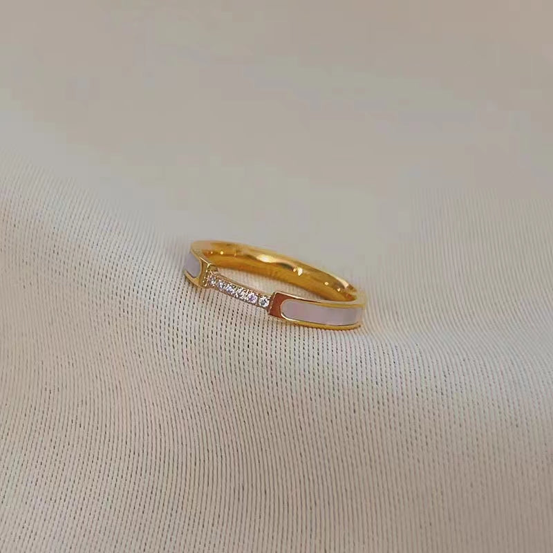 Grosir Cincin Berlian Kerang untuk Wanita – Cincin Emas, Anti Karat & Hipoalergenik, Aksesoris Perhiasan - 我的商店