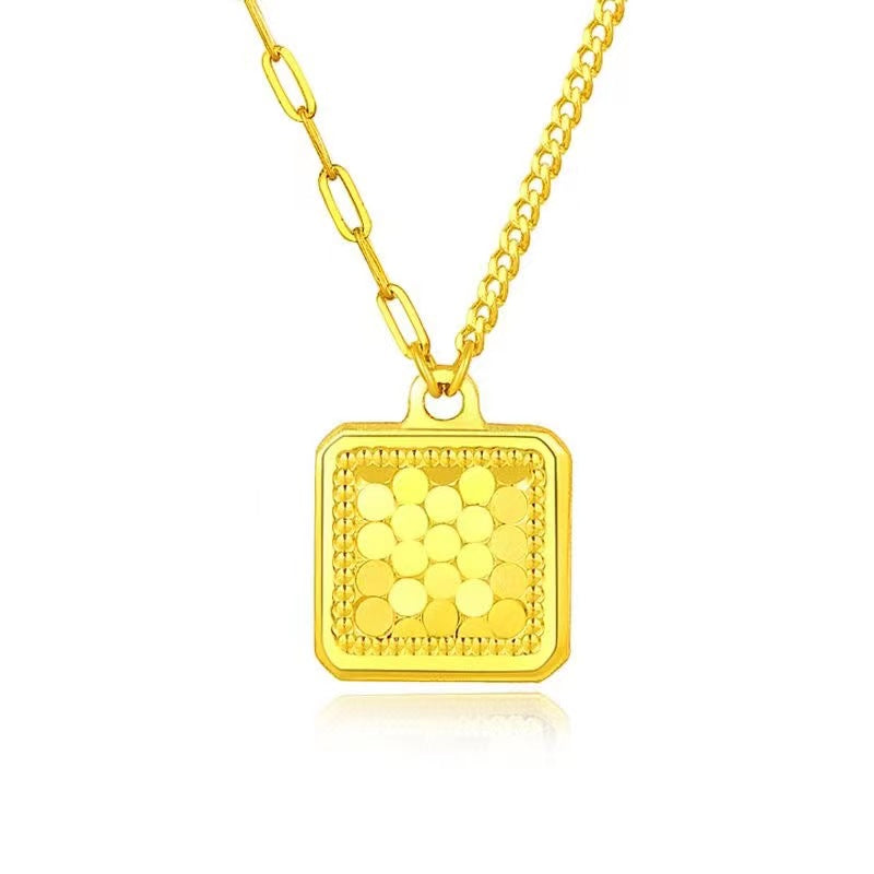 Grosir Kalung Wanita Stainless Steel Lapis Emas 18K - Model Korea, Trendi & Tidak Kusam! - 我的商店