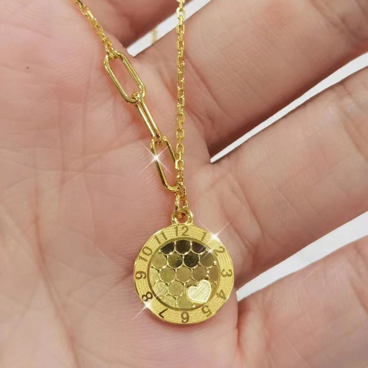 Kalung Sisik Ikan Kotak Emas 18K - Stainless Steel Anti Kusam Gaya Korea - 我的商店