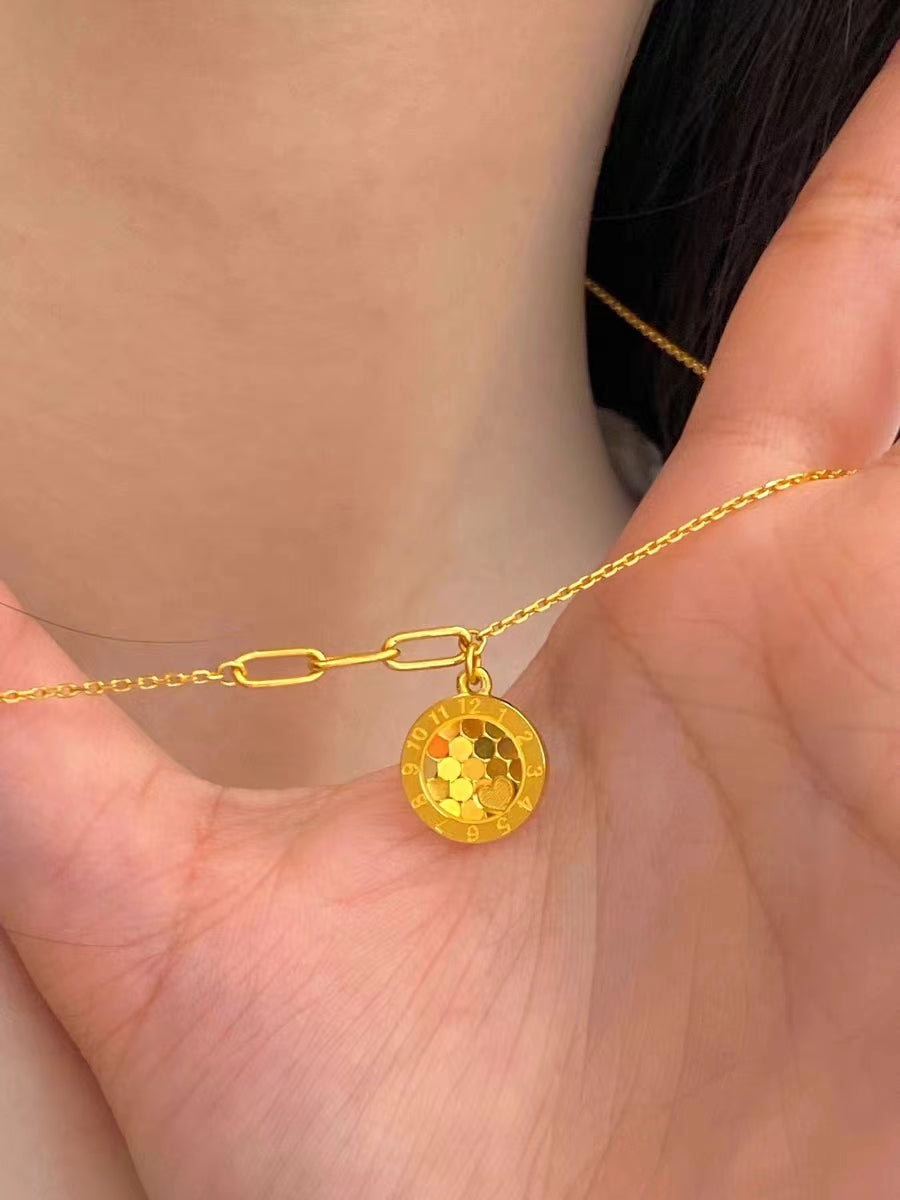 Grosir Kalung Wanita Stainless Steel Lapis Emas 18K - Model Korea, Trendi & Tidak Kusam! - 我的商店