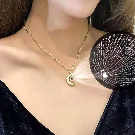Kalung Bulan dan Bintang Kwintas untuk Pasangan - Stainless Steel Hypoallergenic | Perhiasan Hadiah untuk Pacar - 我的商店