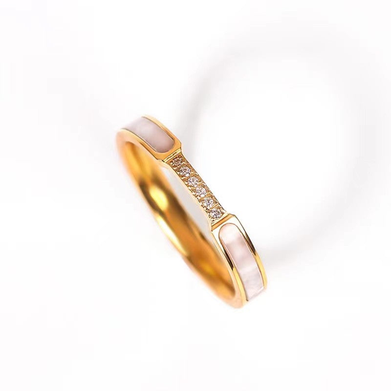 Grosir Cincin Berlian Kerang untuk Wanita – Cincin Emas, Anti Karat & Hipoalergenik, Aksesoris Perhiasan - 我的商店