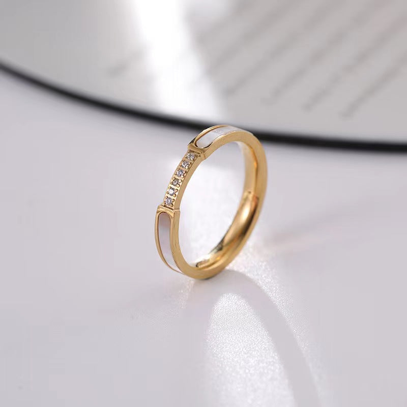 Grosir Cincin Berlian Kerang untuk Wanita – Cincin Emas, Anti Karat & Hipoalergenik, Aksesoris Perhiasan - 我的商店