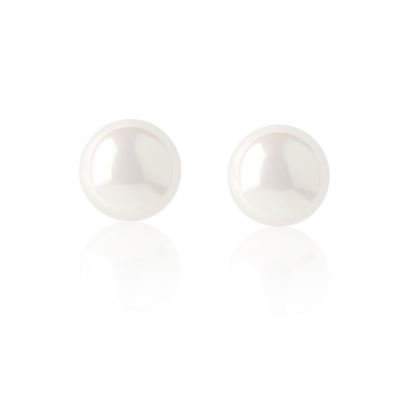 Anting Pearl Stud Wanita - Desain Minimalis Gaya Korea, Perak Berkualitas - 我的商店