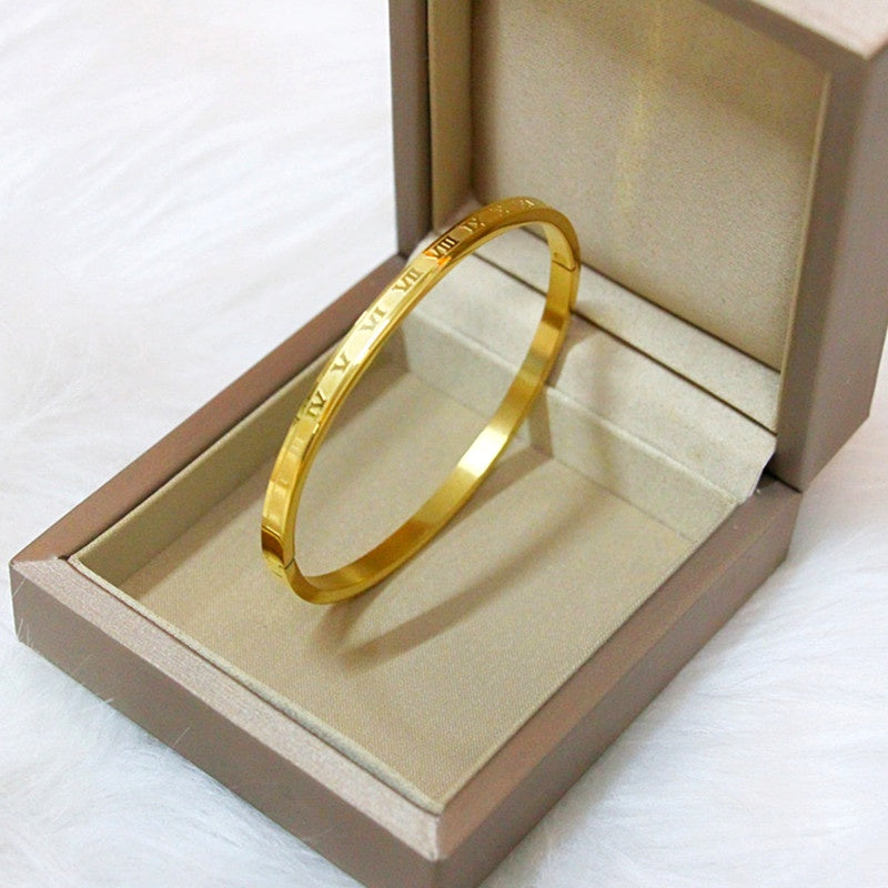 Gelang Wanita Angka Romawi - Tidak Kusam & Tidak Pudar, Elegan & Cocok untuk Hadiah! - 我的商店