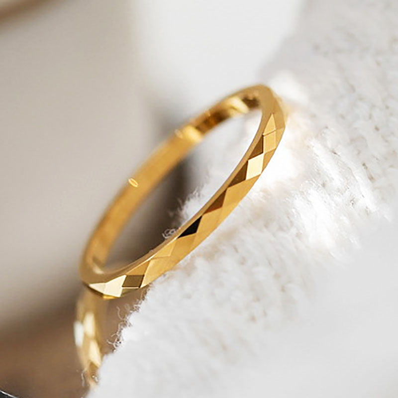 Cincin Berlian untuk Wanita - Singsing Emas | Aksesoris Perhiasan Elegan - 我的商店