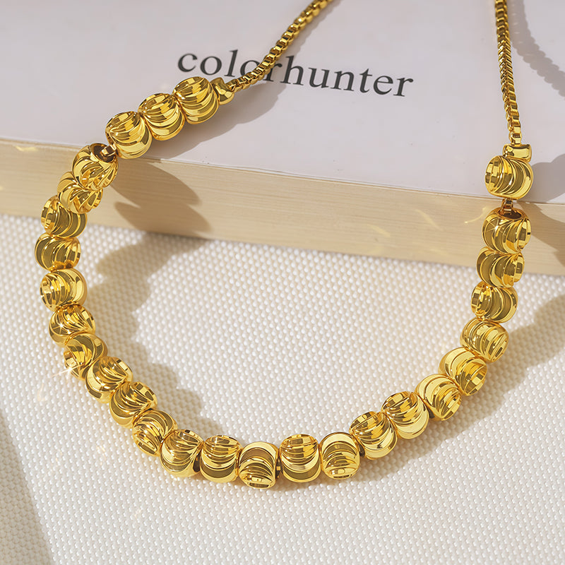 Kalung Four-leaf Clover  Liontin Berlian - Baja Titanium berlapis emas, tidak kusam, elegan dan modis! 我的商店