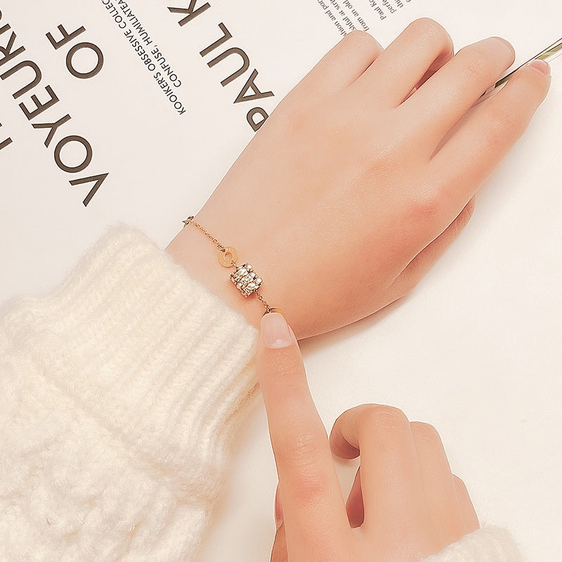Gelang Berlian Romawi untuk Wanita – Bangle Emas Vintage, Perhiasan Aksesori Elegan - 我的商店