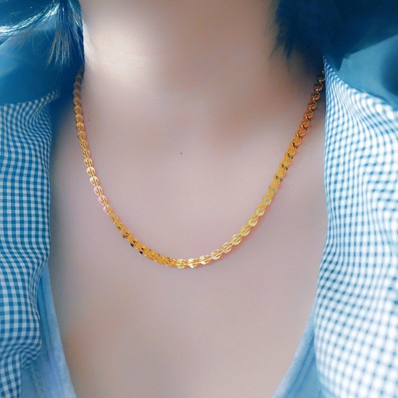 Kalung Choker Wanita Phoenix Tail - Stainless Steel Lapis Emas, Elegan & Cocok untuk Hadiah! - 我的商店