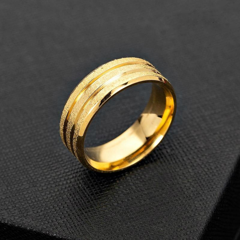 Cincin 18k Emas Berlian Stainless Steel untuk Wanita - Anti Pudar | Aksesoris Fashion Korea