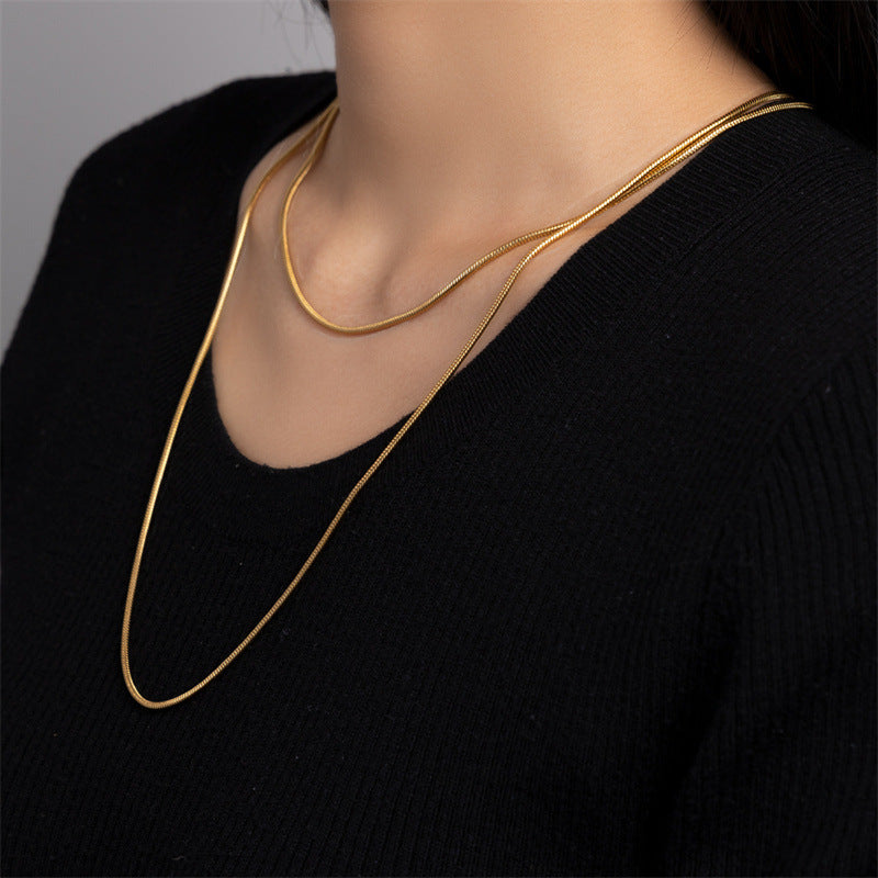 Grosir Kalung Panjang Stainless Steel – Perhiasan Fashion Anti Karat, Aksesoris Harian & Hadiah Keberuntungan - 我的商店