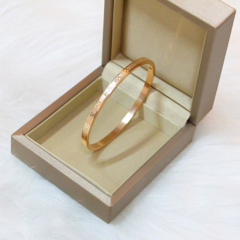Gelang Wanita Angka Romawi - Tidak Kusam & Tidak Pudar, Elegan & Cocok untuk Hadiah! - 我的商店