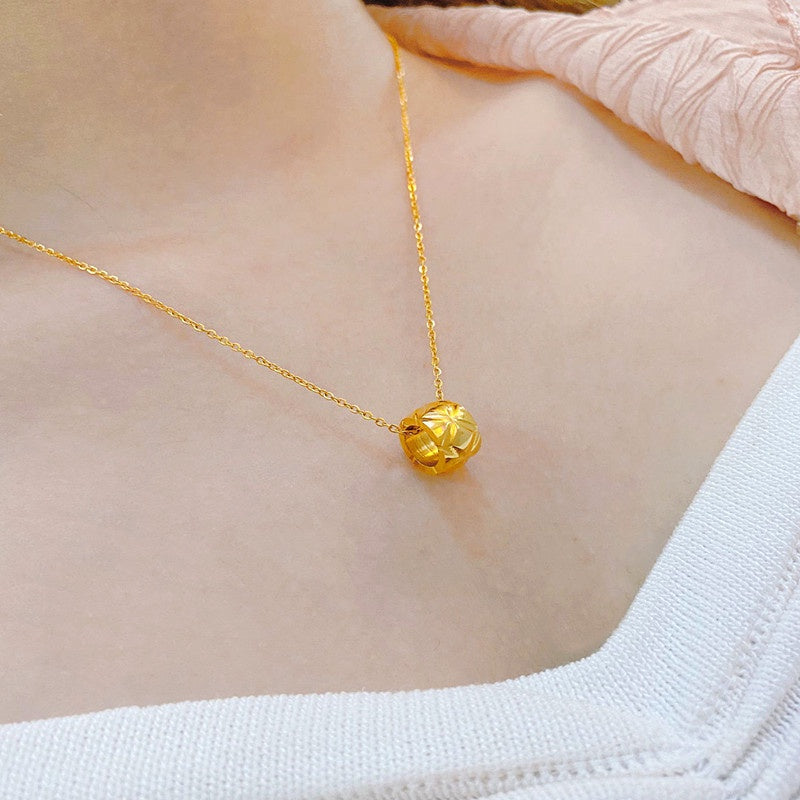 Kalung Fashion Korea dengan Manik-Manik untuk Wanita - Kwintas Pendant Stainless Steel | Aksesoris Perhiasan Trendi - 我的商店