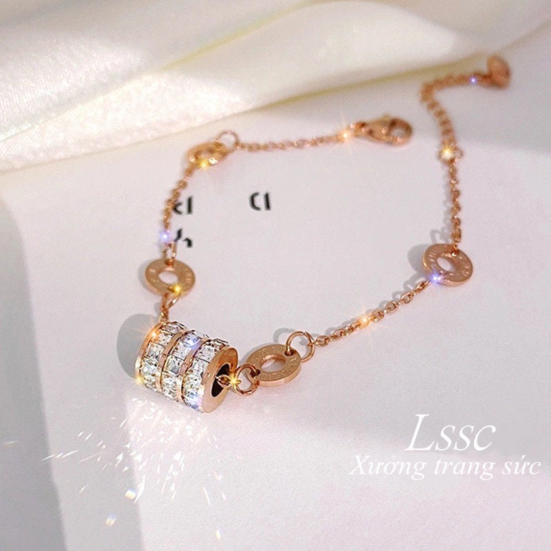 Gelang Wanita Stainless Steel - Rantai Emas 18K Motif Kupu-Kupu, Anti Kusam & Elegan - 我的商店