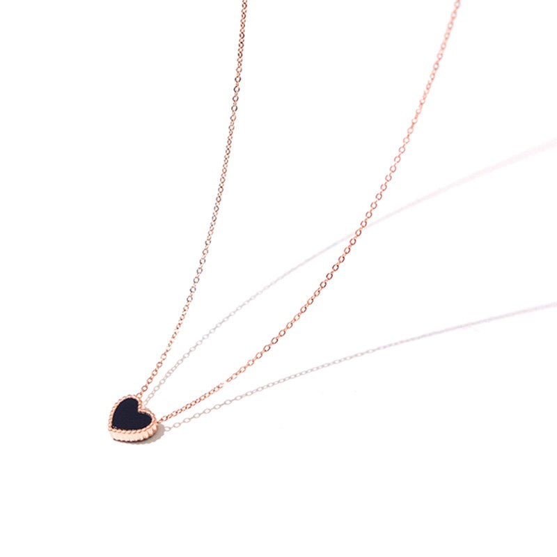 Kalung Choker Wanita Vintage - Warna Emas, Hitam & Merah, Stainless Steel Anti Kusam - 我的商店