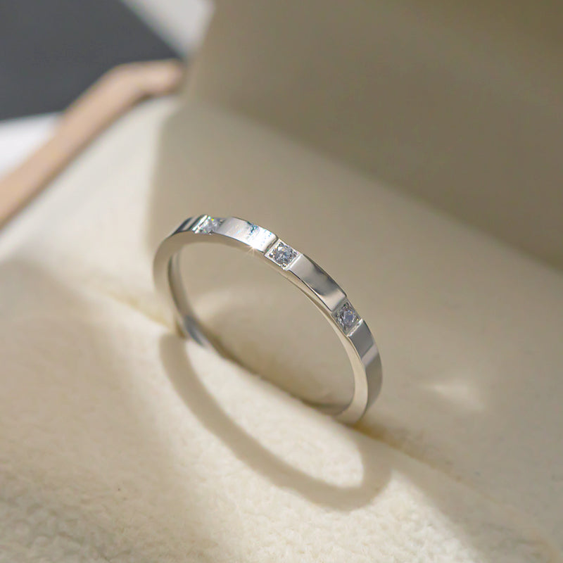 Cincin Mini untuk Wanita - Stainless Steel Lapisan Emas 18k | Aksesoris Pasangan Murah dan Elegan - 我的商店