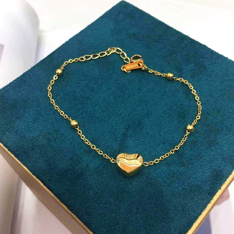 Gelang Hati Wanita - Anti Kusam & Tidak Pudar, Aksesoris Manik Cantik untuk Hadiah Spesial - 我的商店