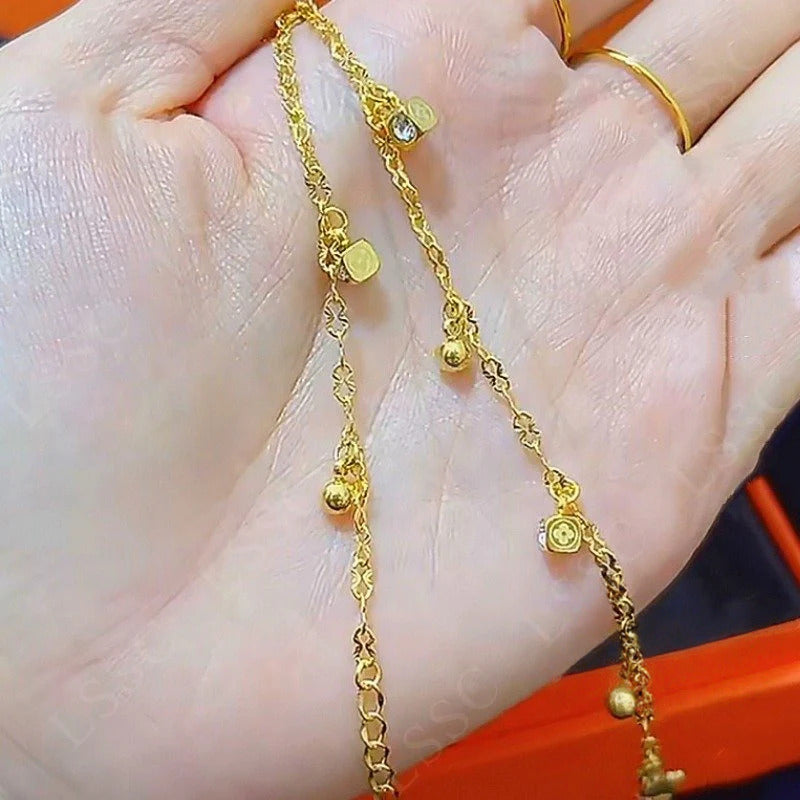 Gelang Kaki Wanita Diamond Kotak Stainless Steel Anti Luntur perhiasandirect