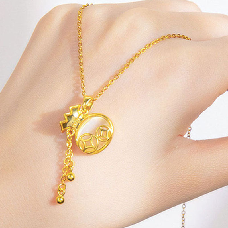 Grosir Kalung Kantong Keberuntungan Tahun Baru – Rantai Emas, Baja Tahan Karat, Aksesoris Wanita - 我的商店