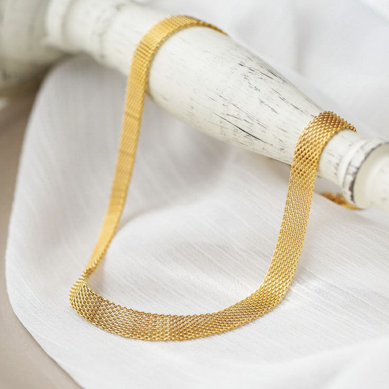 Gosir 18k Gold Plated Chain Necklace for Women Stainless Steel Jewelry Daily Non Tarnish Accessories for Girls Birthday Gift - 我的商店