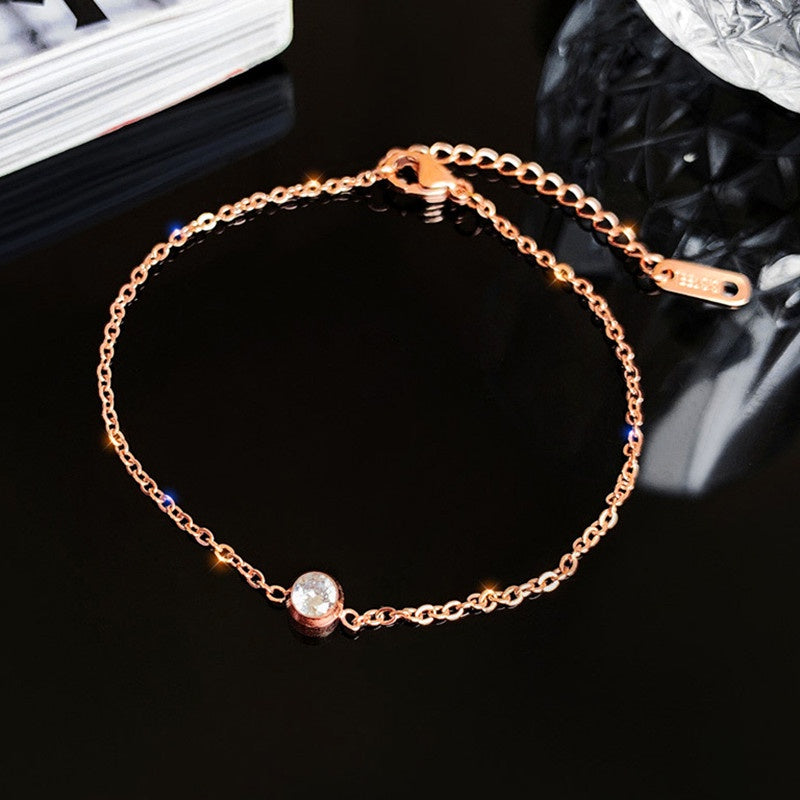 Gelang Pasangan Berlian - Stainless Steel Lapis Emas, Tidak Kusam, Elegan & Cocok untuk Setiap Acara! - 我的商店