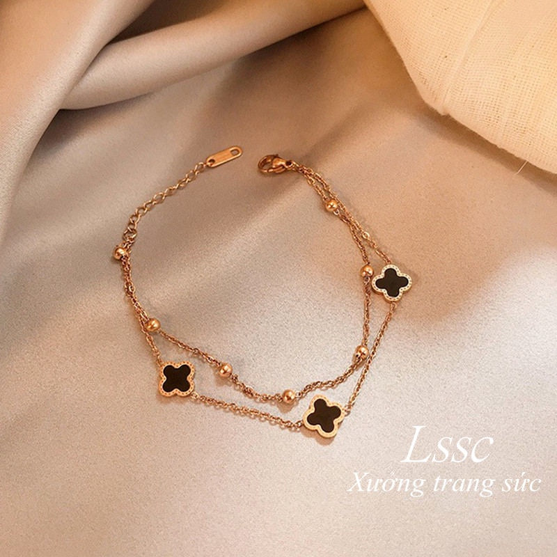 Gelang Wanita Stainless Steel - Rantai Emas 18K Motif Kupu-Kupu, Anti Kusam & Elegan - 我的商店