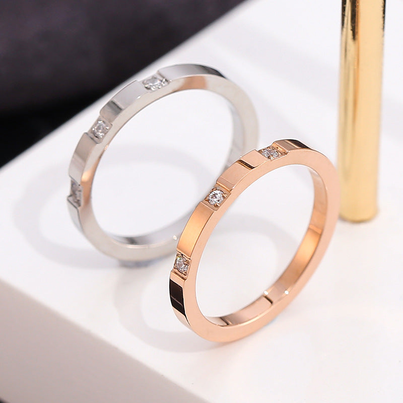 Cincin Mini untuk Wanita - Stainless Steel Lapisan Emas 18k | Aksesoris Pasangan Murah dan Elegan