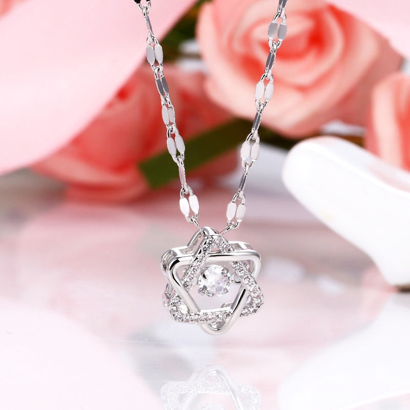 Kalung Rantai Bintang untuk Wanita - Pendant Stainless Steel Emas Vintage | Choker Perhiasan Elegan - 我的商店