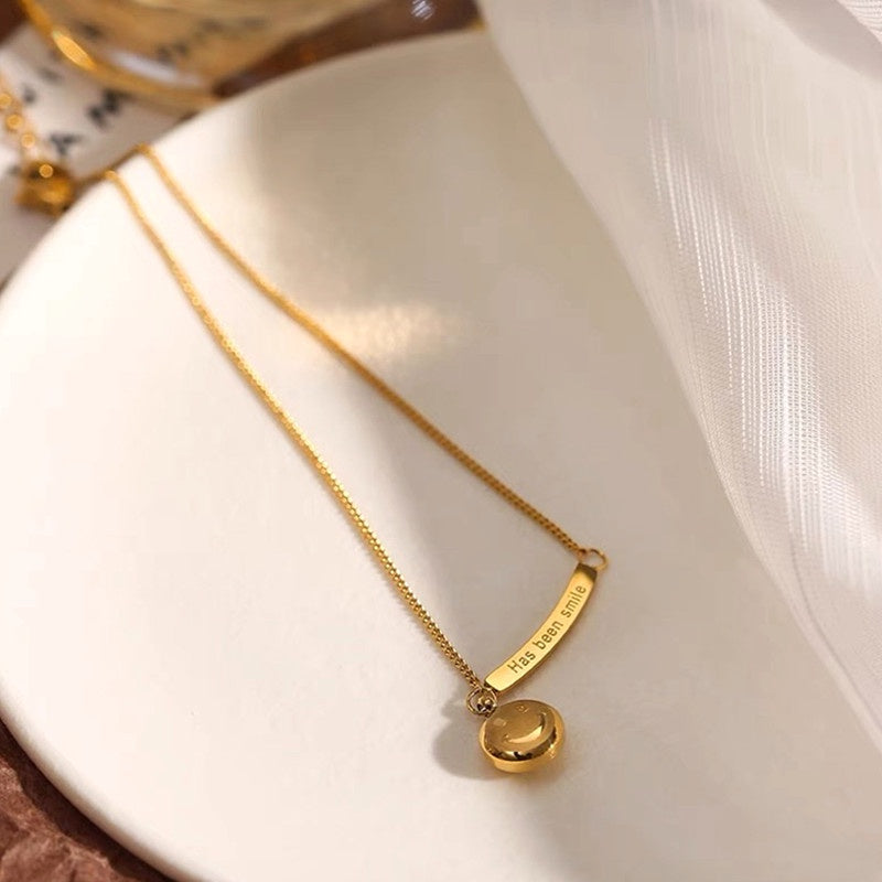 Gelang Kaki Senyum untuk Wanita – Perhiasan Vintage Stainless Steel Anti Karat - 我的商店