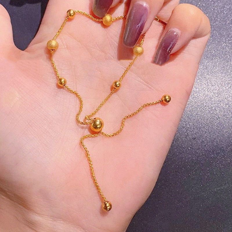 Grosir Gelang Manik Emas untuk Wanita – Desain Sederhana, Anti Karat, Elegan - 我的商店