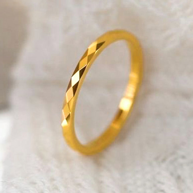 Cincin Berlian untuk Wanita - Singsing Emas | Aksesoris Perhiasan Elegan - 我的商店