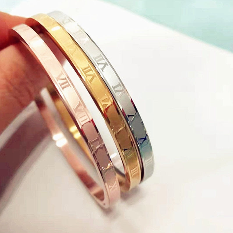 Gelang Wanita Angka Romawi - Tidak Kusam & Tidak Pudar, Elegan & Cocok untuk Hadiah! - 我的商店