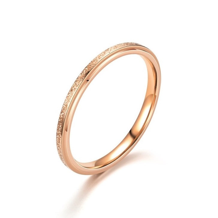 Cincin Wanita Stainless Steel - Lapis Emas, Tidak Kusam & Tidak Pudar, Elegan & Trendi! - 我的商店