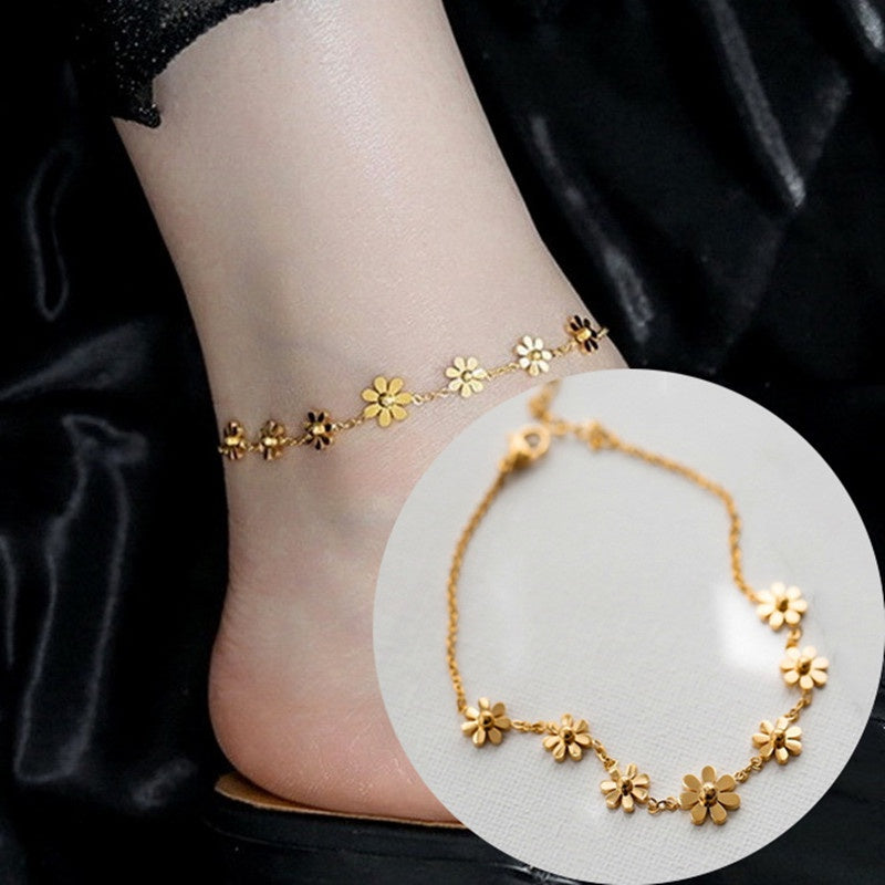 Gelang Kaki Wanita Vintage Liontin Hati - Stainless Steel, Tidak Kusam & Tidak Pudar, Elegan & Awet! - 我的商店