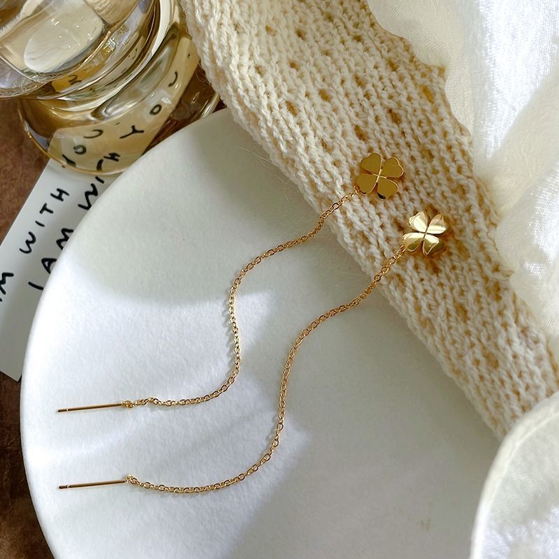 Anting Daun Semanggi Warna Emas – Hypoallergenic, Anti Kusam & Fashionable2