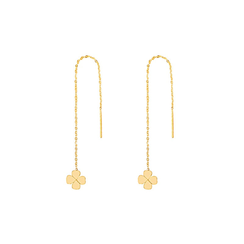 Anting Daun Semanggi Warna Emas – Hypoallergenic, Anti Kusam & Fashionable3