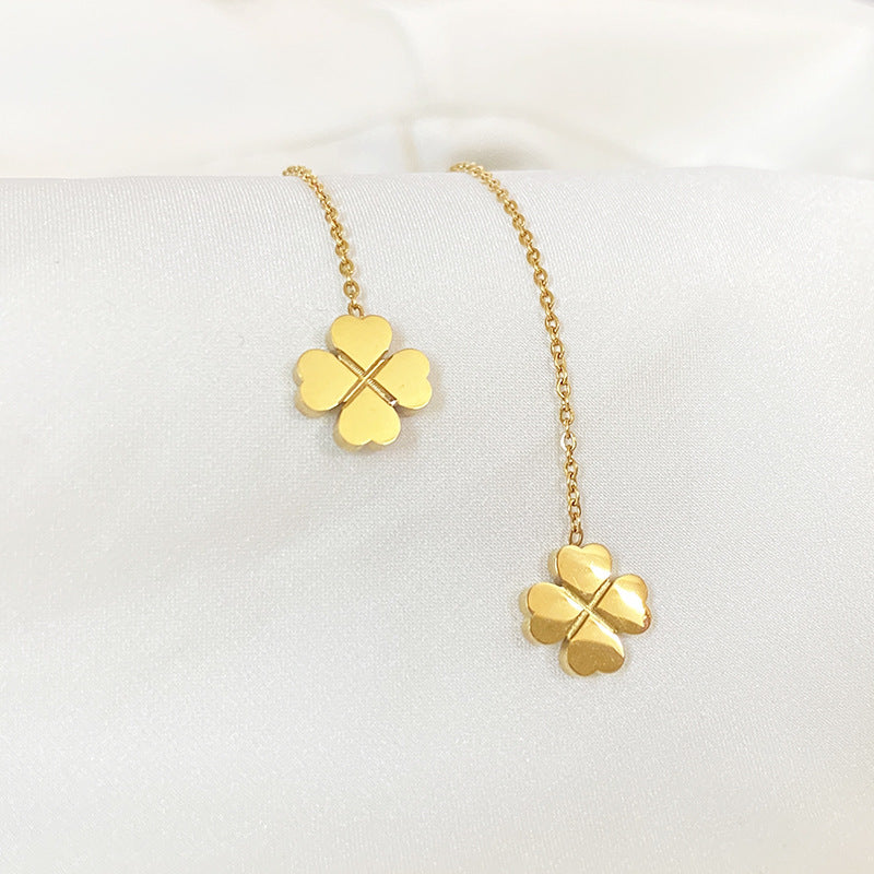 Anting Daun Semanggi Warna Emas – Hypoallergenic, Anti Kusam & Fashionable7