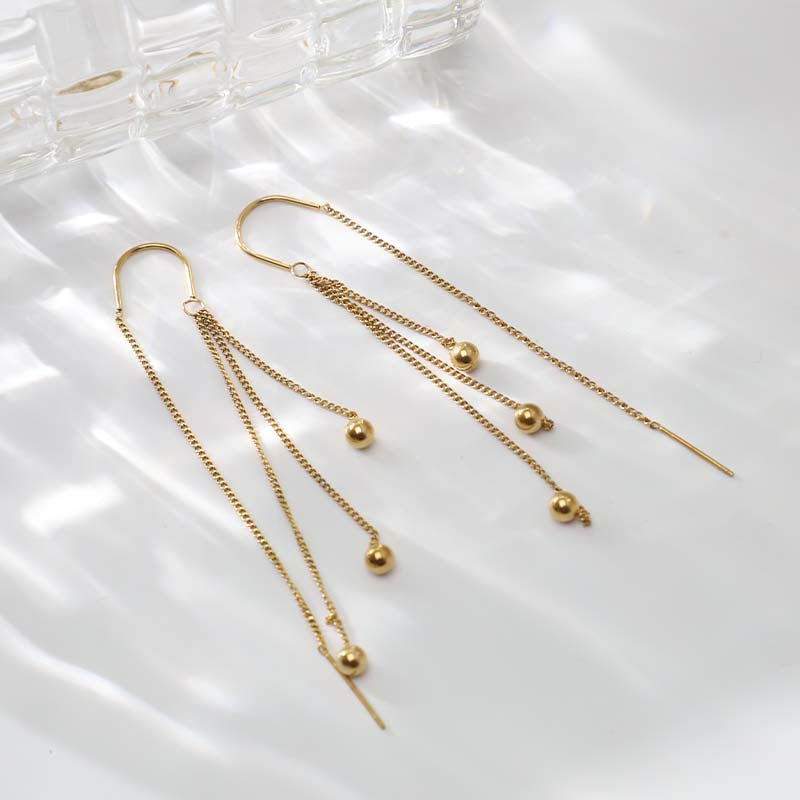 Anting Manik Wanita – Stainless Steel, Elegan & Trendi untuk Sehari-hari3