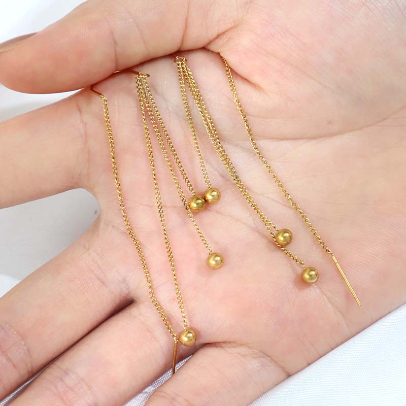 Anting Manik Wanita – Stainless Steel, Elegan & Trendi untuk Sehari-hari4