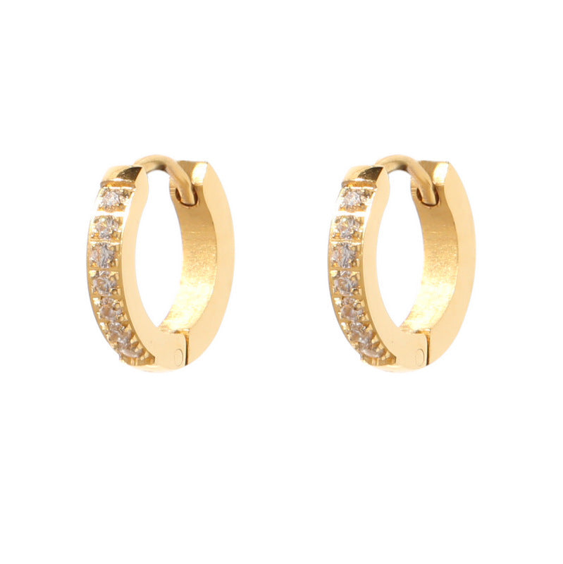 Anting Pasangan 18K Gold – Stainless Steel Elegan, Aksesoris Wanita Trendi, Grosir Terbaik11