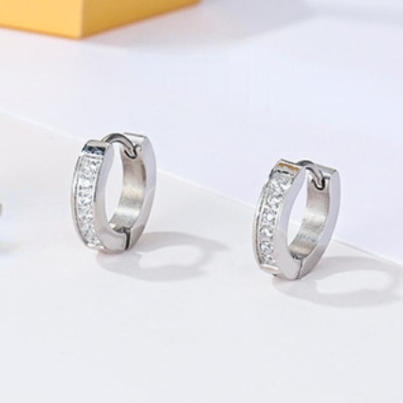 Anting Pasangan 18K Gold – Stainless Steel Elegan, Aksesoris Wanita Trendi, Grosir Terbaik4